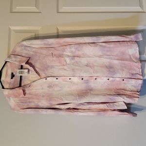 Torrid Lizzie Cotton Button-Up Long Sleeve Shirt